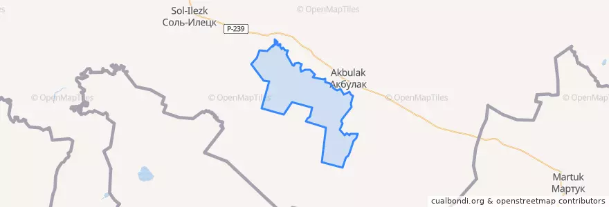 Mapa de ubicacion de Заилечный сельсовет.
