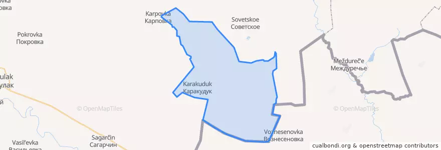 Mapa de ubicacion de Каракудукский сельсовет.