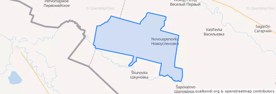 Mapa de ubicacion de Новоуспеновский сельсовет.