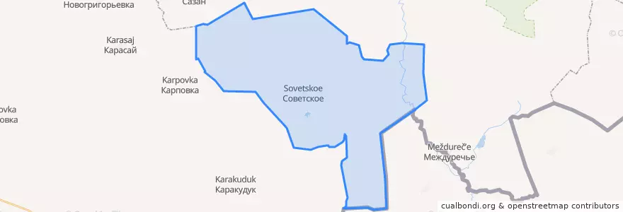 Mapa de ubicacion de Советский сельсовет.