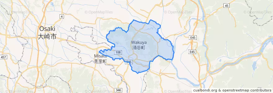 Mapa de ubicacion de Wakuya.