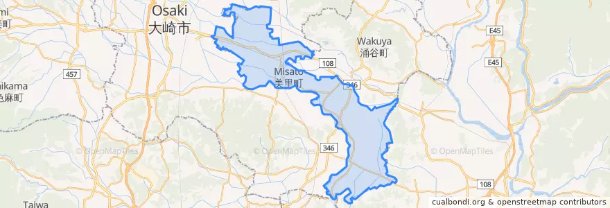 Mapa de ubicacion de 美里町.