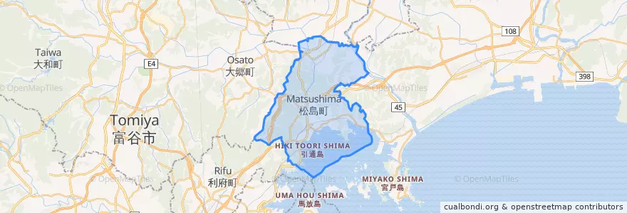 Mapa de ubicacion de Matsushima.