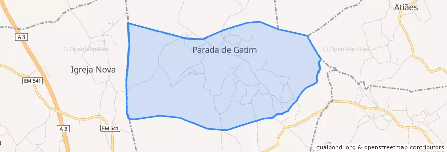 Mapa de ubicacion de Parada de Gatim.