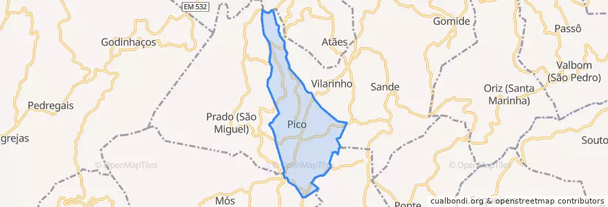 Mapa de ubicacion de Pico.