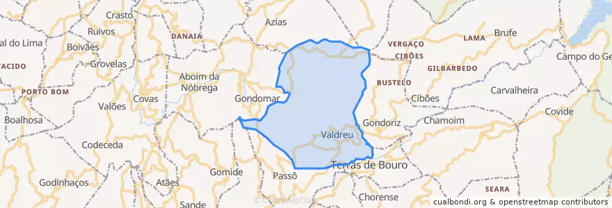 Mapa de ubicacion de Valdreu.