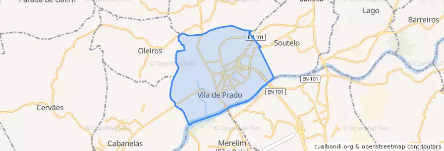 Mapa de ubicacion de Vila de Prado.
