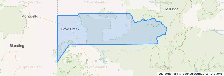 Mapa de ubicacion de Dolores County.