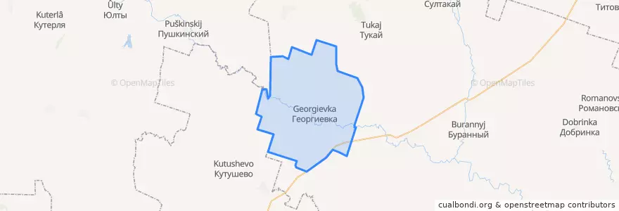 Mapa de ubicacion de Георгиевский сельсовет.