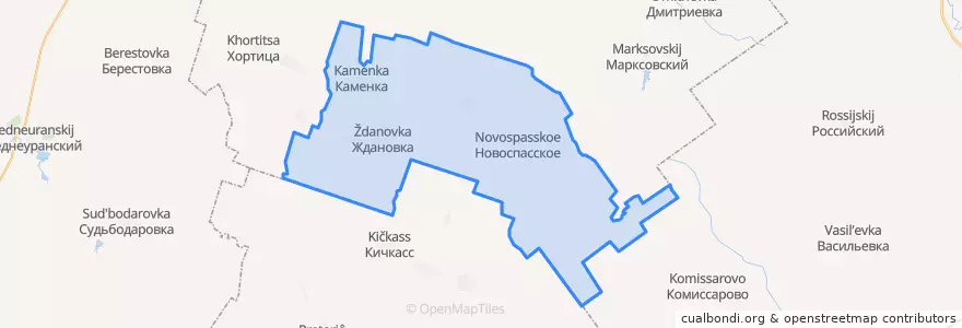 Mapa de ubicacion de Ждановский сельсовет.