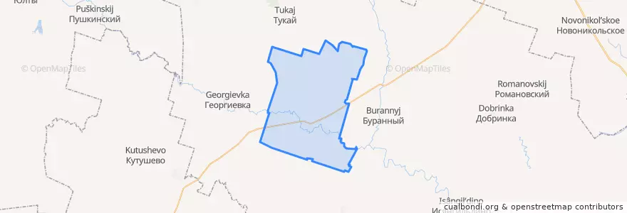 Mapa de ubicacion de Зелёнорощинский сельсовет.