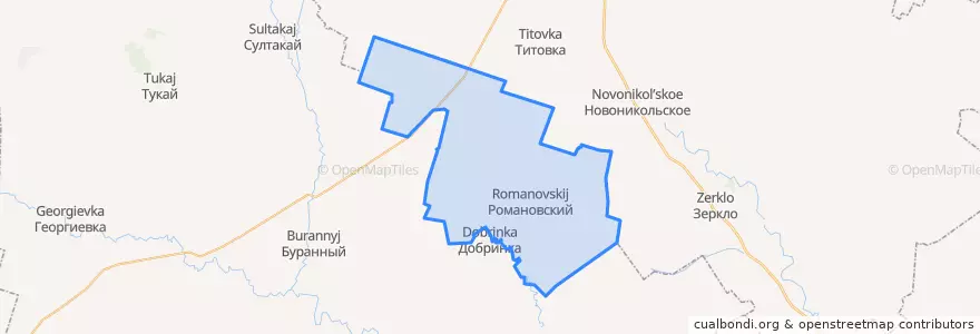 Mapa de ubicacion de Романовский сельсовет.