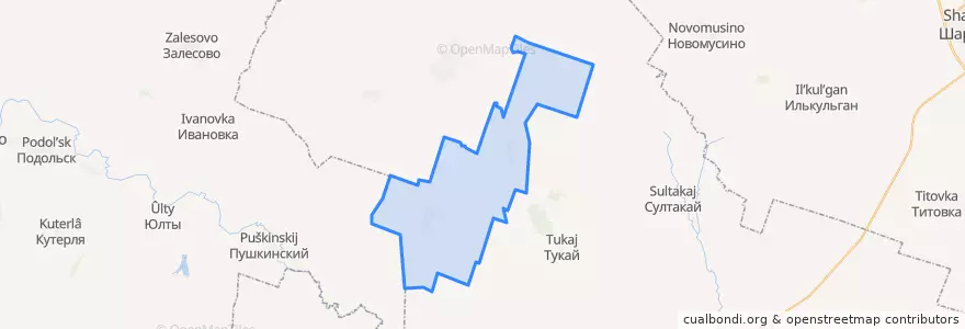 Mapa de ubicacion de Чебоксаровский сельсовет.