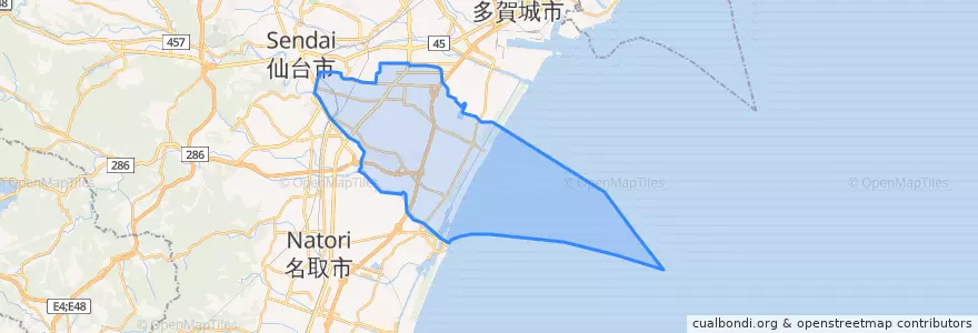 Mapa de ubicacion de Wakabayashi Ward.