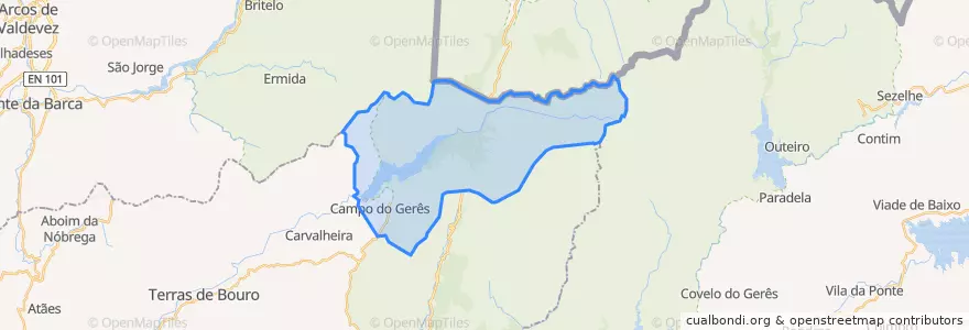 Mapa de ubicacion de Campo do Gerês.