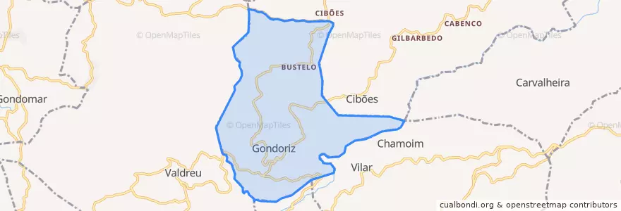 Mapa de ubicacion de Gondoriz.