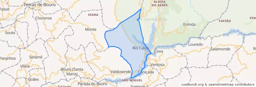 Mapa de ubicacion de Rio Caldo.