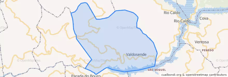 Mapa de ubicacion de Valdosende.