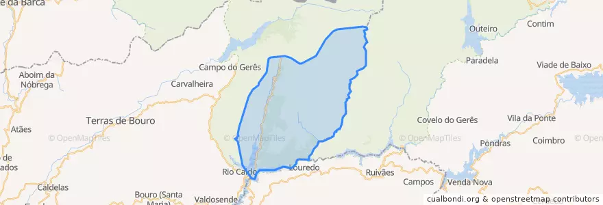 Mapa de ubicacion de Vilar da Veiga.