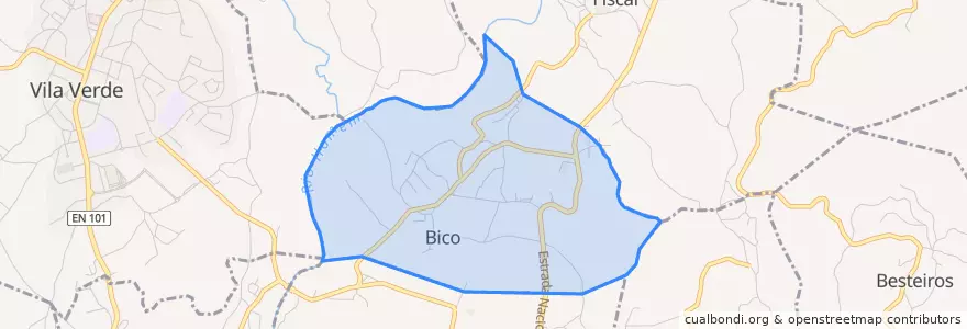 Mapa de ubicacion de Bico.