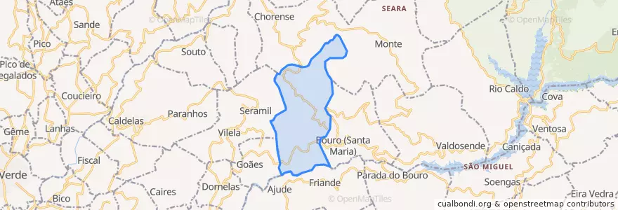 Mapa de ubicacion de Bouro (Santa Marta).