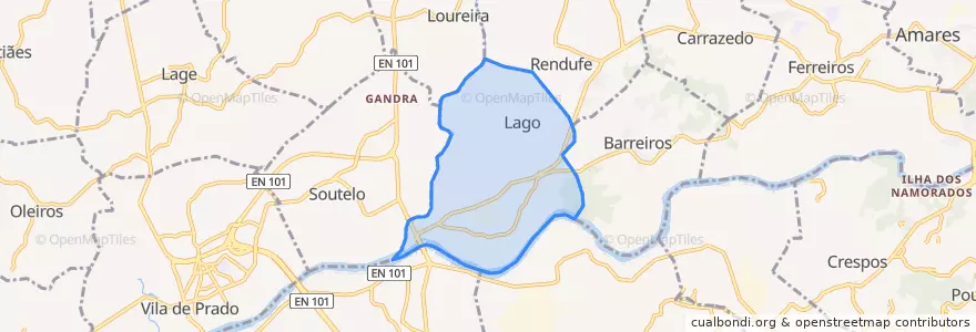 Mapa de ubicacion de Lago.
