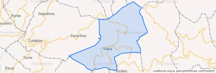 Mapa de ubicacion de Vilela, Seramil e Paredes Secas.