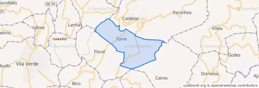 Mapa de ubicacion de Torre e Portela.