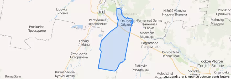 Mapa de ubicacion de Красногвардейский сельсовет.