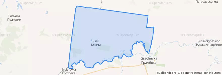 Mapa de ubicacion de Ключевский сельсовет.