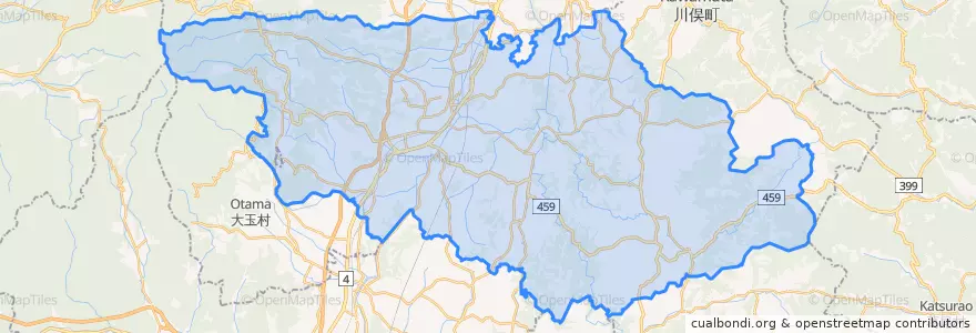 Mapa de ubicacion de 二本松市.