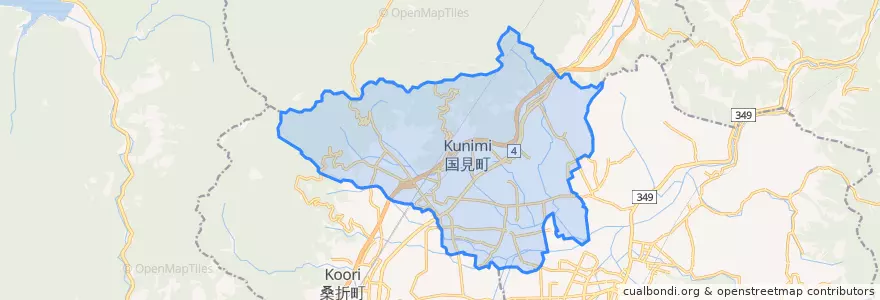 Mapa de ubicacion de Kunimi.