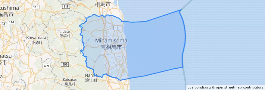Mapa de ubicacion de Минамисома.