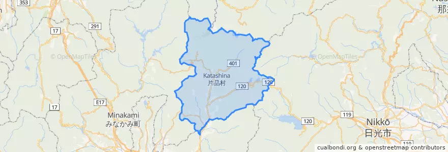 Mapa de ubicacion de Katashina.
