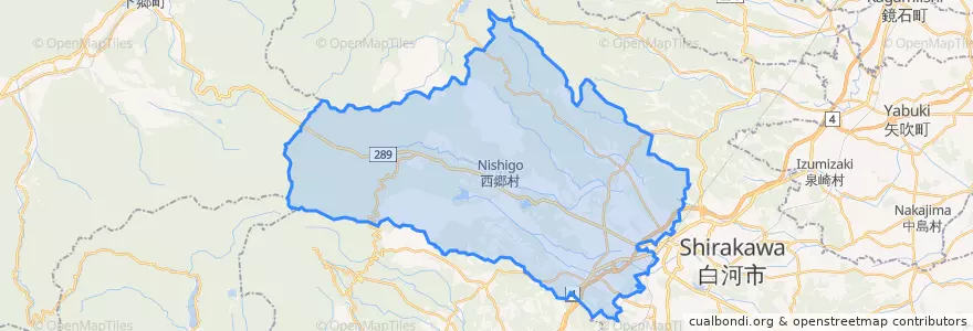 Mapa de ubicacion de Nishigo.