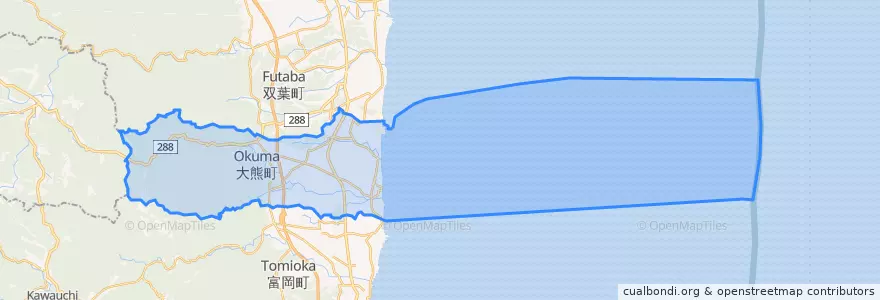 Mapa de ubicacion de 大熊町.