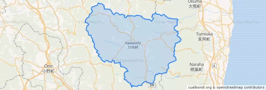 Mapa de ubicacion de Kawauchi.