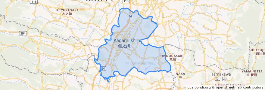 Mapa de ubicacion de Kagamiishi.