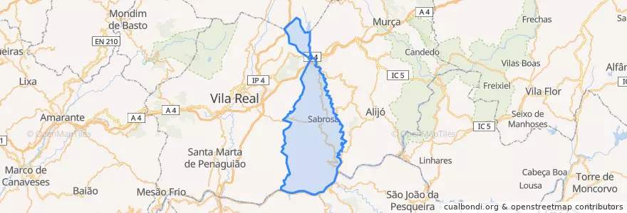 Mapa de ubicacion de Sabrosa.