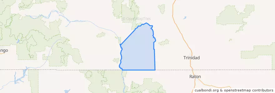 Mapa de ubicacion de Costilla County.