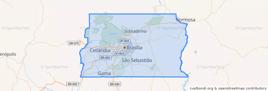 Mapa de ubicacion de Distrito Federal.