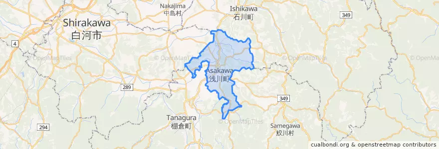 Mapa de ubicacion de 浅川町.