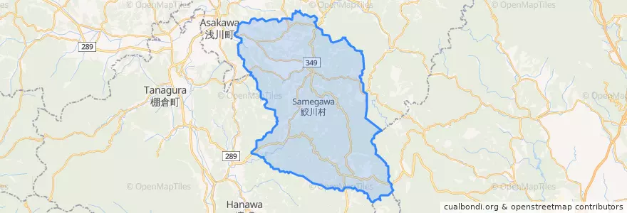 Mapa de ubicacion de 鮫川村.