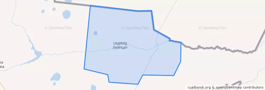 Mapa de ubicacion de Лейпцигское сельское поселение.