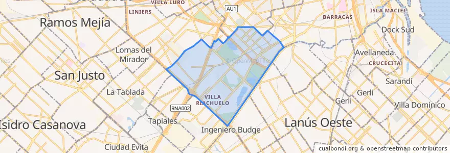 Mapa de ubicacion de Comuna 8.