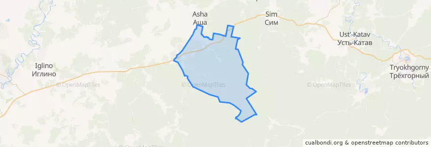 Mapa de ubicacion de Укское сельское поселение.