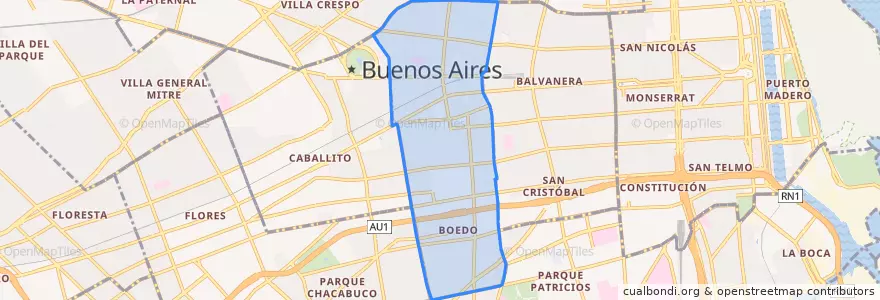 Mapa de ubicacion de Comuna 5.