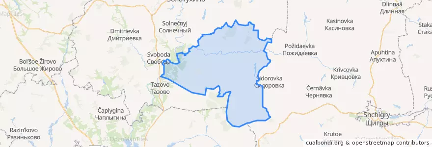 Mapa de ubicacion de Будановский сельсовет.
