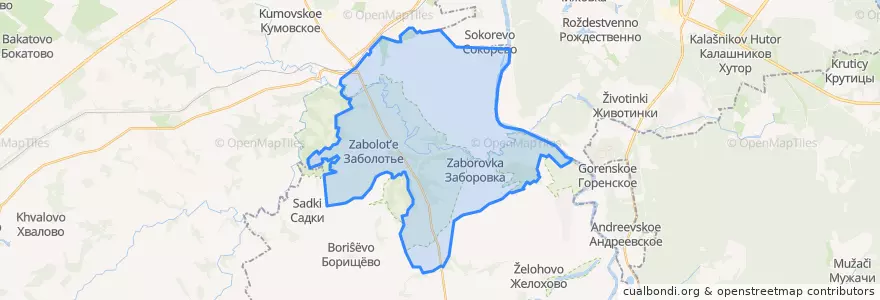 Mapa de ubicacion de сельское поселение Село Калужская опытная сельскохозяйственная станция.