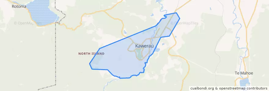 Mapa de ubicacion de Kawerau District.